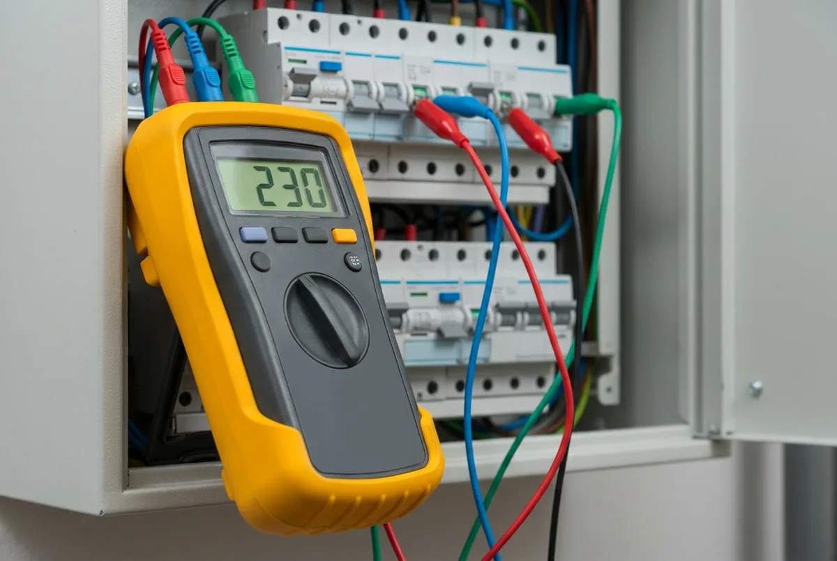 Prüfung einer Elektroinstallation am Verteiler