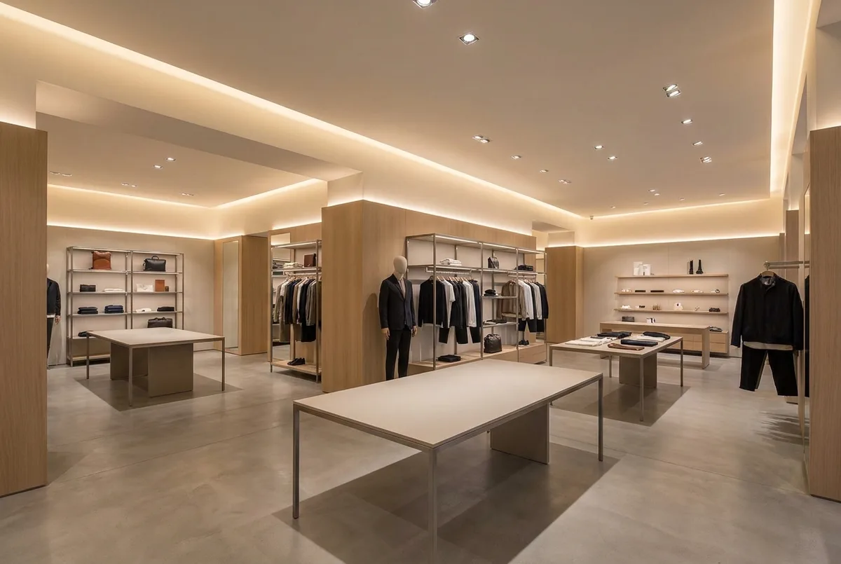 Moderne LED-Lichtinstallation in Innenraum