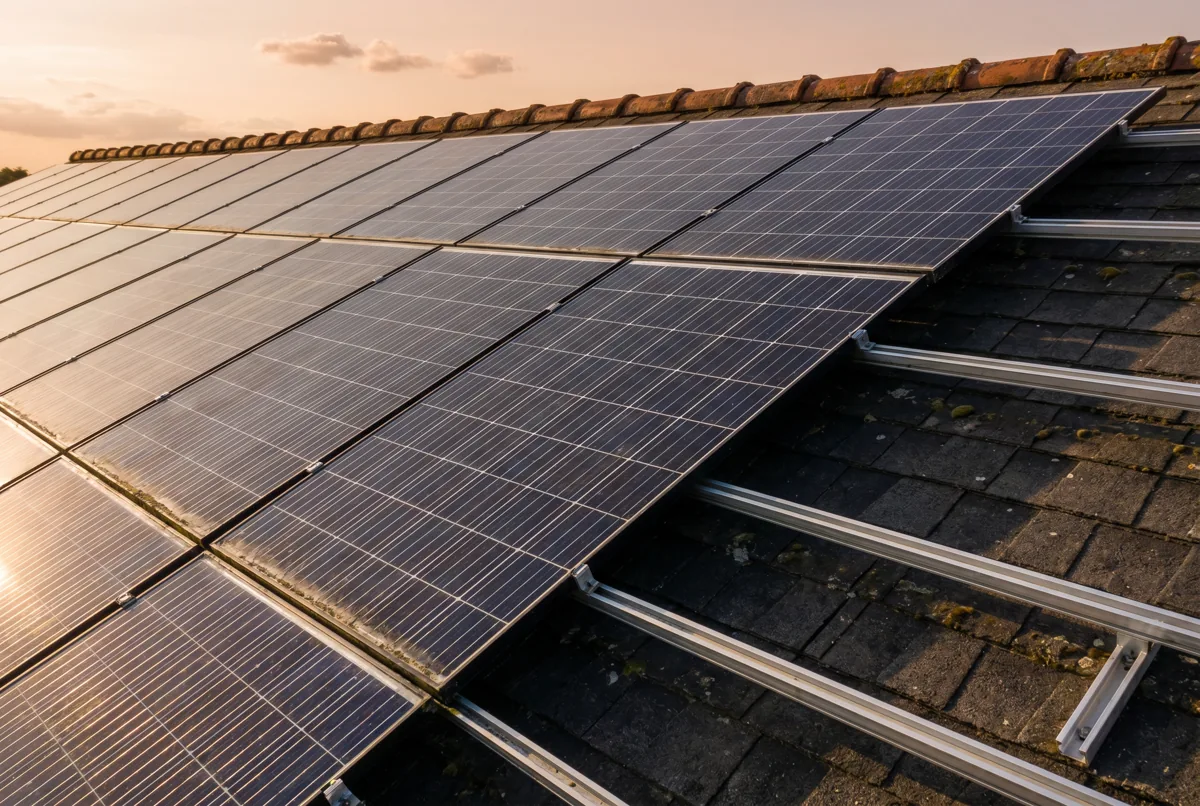 Photovoltaikanlage auf Hausdach – Solarmodule